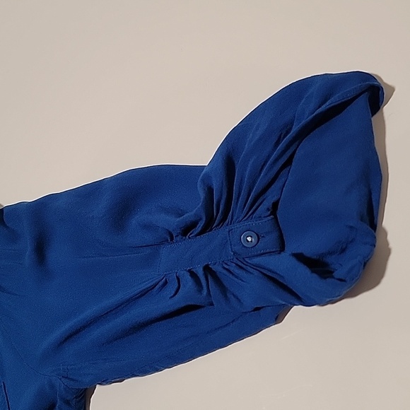 Anthropologie Maeve Charleston Blouse Popover Top Henley Blue Button Down M - Picture 7 of 16